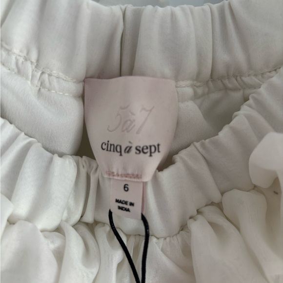 Cinq à Sept Ivory Ruffled Mini Dress - Picture 2 of 5